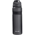 Miniatyrbillede 1 af 4: Vandflaske med sugerør 850ml Gmy Sports Tidsmarkeringer BPA-fri D37 (850ml, Grå)