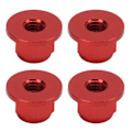 Miniatyrbild 5 av 8: 4 st RC-bilmuttrar M4 i aluminiumlegering, 4 mm innerdiameter, tillbehör till RC-bil för 1/10 fjärrstyrd bil, röd