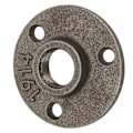 Miniatyrbilde 5 av 8: 10 stk Legering/ Støpejern 3 hull 65 mm DN15 Flensrør Base Gjenger Gulvflens (Støpejern)