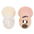 Miniatyrbilde 8 av 8: 2 stk. Sminke Blush Brush Profesjonell Bærbar Elegant Myk Syntetisk Fiber Løs Pudderbørste for Kvinner