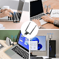 Miniatyrbild 5 av 5: USB Wifi-adapter för PC, stationär dator, laptop - 1300 Mbps lång räckvidd, dubbelband 2,4 GHz 5 GHz trådlös adapter
