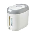 Miniatyrbillede 1 af 5: Ris Opbevaringsbeholder Plastik Risspand Fugttæt Korn Dispenser Lufttæt Risbeholder Madopbevaringsbeholder Lysegrå Hvid
