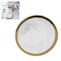 Miniatyrbilde 3 av 8: Gold Marmor Coasters Keramisk Coaster Tekopp Pad Bordmatte Coaster Kaffe Te kopp bordunderlag
