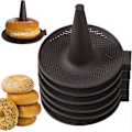 Miniatyrbillede 5 af 5: Silikoneforme, Donutform til bagning, Donutpander sæt, 6 stk. kageforme til bagels og doughnut kagepander ZD E