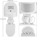 Miniatyrbillede 3 af 5: 110V-240V Justerbar Kropsbevægelse Infrarød Sensor Detektor Pære Kontakt (hvid)