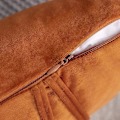 Miniatyrbilde 2 av 5: Høst Dekorativ Stripet Fløyel Pynteputetrekk Myke Ensfargede Putetrekk Firkantede Putetrekk for Seng Sofa Bil Stue 2 Stykker 45x45cm