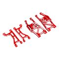 Pikkukuva 6 / 8: Alumiiniseos etu- ja takaylä- ja alatukivarret Traxxas 1/10 MAXX 2.0 RC-autoon, punainen