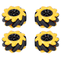 Pikkukuva 7 / 8: Mecanum Wheel Smart Robot Auton osien tarvikkeet OmniDirectional DIY -lelukomponentit 48mm (2 paria)