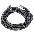 Miniatyrbillede 3 af 8: Rhinestone Reb 6 mm Bredde Shiny Glitter Dekorativ Snor Trim Tilbehør til Sko Tøj Sort Mesh Hvid Rhinestones 120 cm Længde