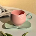 Miniatyrbillede 4 af 5: 300 ml blomsterformet tulipankop Tekop Underkop Keramisk drikkekop, A