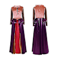Miniatyrbillede 4 af 5: Middelalder Cosplay Voksenkjole XL Pink-lilla Halloween Kostume