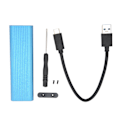 Miniatyrbillede 1 af 8: SSD-kabinet M.2 NGFF SATA-adapterboks B-nøgle B+M-nøgle Ekstern harddisk-etui til Win Xp/7/8/(Blå) Bleu