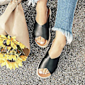 Pikkukuva 3 / 4: Paksut mustat platform-espadrilles-kiilasandaalit naisille EU 36