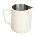 Miniatyrbilde 2 av 8: Trekkblomstkopp i rustfritt stål, kunstskumkopp med spiss tut, melkeskummer for kaffeframstilling til hjem og kafé, 600 ml, hvit