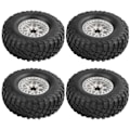 Miniatyrbilde 3 av 8: 4 stk 2,2 tommers RC-hjuldekk med aluminiumsfelger for Axial SCX10 D90 1/10 RC CrawlerHvit