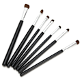 Miniatyrbillede 3 af 8: 7 stk Make Up Brushes Set Cosmetic Foundation Powder Blush Concealers Øjenskyggebørster Sort og Sølv