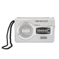 Pikkukuva 3 / 8: AM FM -transistoriradio DSP-siruilla, kannettava taskukokoinen miniradio kaiuttimen ja kuulokeliitännän kanssa, hopeaharmaa