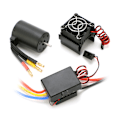 Pikkukuva 4 / 8: 3650 3900KV vedenpitävä 4-napainen harjaton moottori 60A ESC jäähdytyslevy yhdistelmäsetti 1/10 RC-autoon