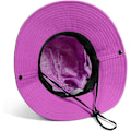 Miniatyrbild 4 av 5: Lila Bred Brätte Bucket Solhatt med Mesh för kvinnor - Utomhusfiske och UV-skydd