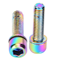 Miniatyrbillede 8 af 8: 6 stk M5x25mm titanium legering cykelflaskebeslag opbevaringsstativ Bolt Cykeltilbehør (farver)