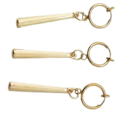 Miniatyrbilde 2 av 8: Bar Dangle Øredobber Kompakt Struktur Legering Lett Glansfull Bærbar Bar Dangle Øredobber for Kvinner Jente Menn