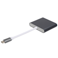 Miniatyrbild 7 av 8: USB C-adapter 3.1 3-i-1-hubbkonverterdocka High Definition Multimedia Interface 4K svart grå