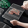 Miniatyrbilde 2 av 5: Rask Mat Rektangulær Grillrist Oppvarming og Kjølerist Firkantet Rist Oppvaskrist med Nettmaskeføtter (Enkelt Nett 16x26cm)
