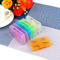 Miniatyrbillede 1 af 8: 7 dages ugentlig dispenser Am Pm Opbevaring Pilleæske Beholder Tablet Sorter Medicinetuiet Organizer