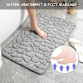 Miniatyrbild 3 av 5: Halkfri Badrumsmatta i Memory Foam, Absorberande Maskintvättbar Badrumsmatta, Duschmatta för Badrum, 40 x 60 cm, Grå
