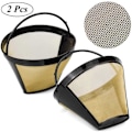 Miniatyrbild 1 av 5: 2 Stycken Återanvändbara Kaffefilter, Mesh Kaffefilter, Permanent Återanvändbart Kaffefilter