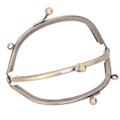 Miniatyrbilde 5 av 8: Metallisk veskelås Semicirkulær preget Retro Dobbel ring Antik messing Håndtak 10,5 cm