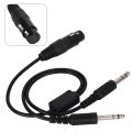Miniatyrbild 3 av 8: För Airbus XLR till GA Dual Plug 5-stifts headset adapterkabel Flygplanshörlurskabel