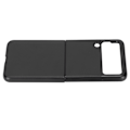 Miniatyrbillede 7 af 8: Læder Hard Case til Samsung Galaxy Z Flip 3 Mobiltelefon Stødsikker Anti-Scratch CoverSort