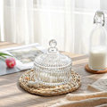 Miniatyrbilde 4 av 5: Glass Candy Sweet Jar med lokk Krystall med lokk Sukkerskål Liten Dekorativ Kakefat Buffet Stor
