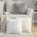 Miniatyrbillede 4 af 5: Fluffy Pels Pudebetræk - Blødt og Sødt Firkantet Pudebetræk til Stue Sofa og Soveværelse - 16x16 Tommer/40x40 Cm - Hvid (Pakke med 1)