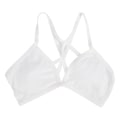 Miniatyrbilde 1 av 8: Bikini-BH Yoga Trådløs Komfortabel Lav Rygg Sports-BH Tynn Maternity BH Hvit L