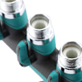 Miniatyrbillede 8 af 8: 3/4\" 4-vejs slangefordeler splitter havevanddeler hane adapter slange lukkeventil US
