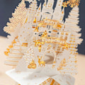 Miniatyrbilde 3 av 5: Pop-up Julekort 3D God Jul Gratulasjonskort 2022 Høytidskort Håndlagde Pop-up Julekort for Jul, Høytid, Julegave