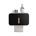 Miniatyrbillede 1 af 5: Vægmonteret toiletpapirholder PS ABS Vandtæt rullepapir Tissue opbevaringsboks Badeværelsestilbehør Sort