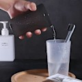 Miniatyrbillede 3 af 5: Simpel tandbørstekop til hjemmevask - Tandbørstekop med stor kapacitet (300 ml) - Transparent sort og hvid
