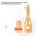 Miniatyrbillede 3 af 8: 10 stk forgyldt højttaler Bananstik Wire Audio Connector Adapter