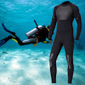 Miniatyrbillede 4 af 8: 1,5 MM dykkerheldragt i ét stykke våddragt med lange ærmer til snorkling, surfing og svømning (Man Black M)