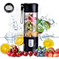 Miniatyrbild 1 av 5: USB Elektrisk Säker Juicekopp, Fruktjuicemixer, Mini Portabel Uppladdningsbar /Juiceblandare Is-kross, 350-420ml Vattenflaska (Svart)
