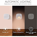 Miniatyrbilde 2 av 5: LED Nattlys, Plug-and-Play Automatisk Veggmontert Nattlampe med 3000K Bevegelsessensor, Egnet