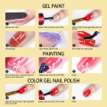 Miniatyrbillede 5 af 8: 12 farver French Nail Color Line Polish Gel Kit Nail Art Line Polish Gel til UV Gel Maling og Tegning Akryl Negle Lim Draw Polish Liner Gels