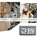 Miniatyrbillede 3 af 4: Mini Hygrometer Termometer Digital Indendørs Fugtighedsmåler Monitor med Temperaturmåler Sensor Fahrenheit ()