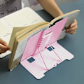 Miniatyrbillede 5 af 5: Justerbar foldbar metal bogholder læsestand - Pink