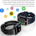 Miniatyrbillede 5 af 5: Blodsukker Smart Watch 2023 EKG Blodtryksmåler Sundhedsmonitor Fitness Tracker IP68 Vandtæt Smartwatch til Mænd og Kvinder Silicagel Sort