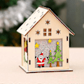 Miniatyrbilde 5 av 5: Juletre Lysende Trehus Skrivebordpynt LED Blinkende