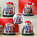 Miniatyrbillede 5 af 5: Julekrybbe Landsbyhus By i Resin med LED-lys